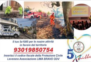 5×1000 Protezione Civile Leverano – Associazione Lima-Bravo ODV